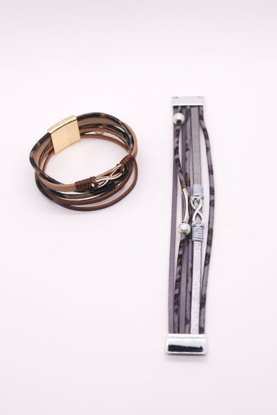 Leopard Layered Magnetic Bracelet
