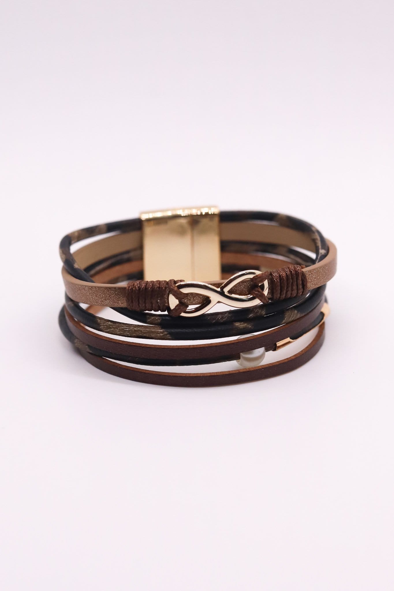Leopard Layered Magnetic Bracelet