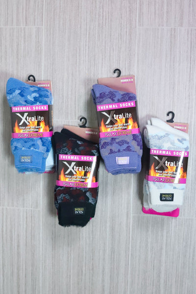 Polar Extreme Heat Xtra Light Women's Sock 2pk - Camo