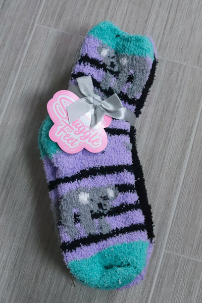 Snuggle Feet 3Pk Butter Socks - Animals