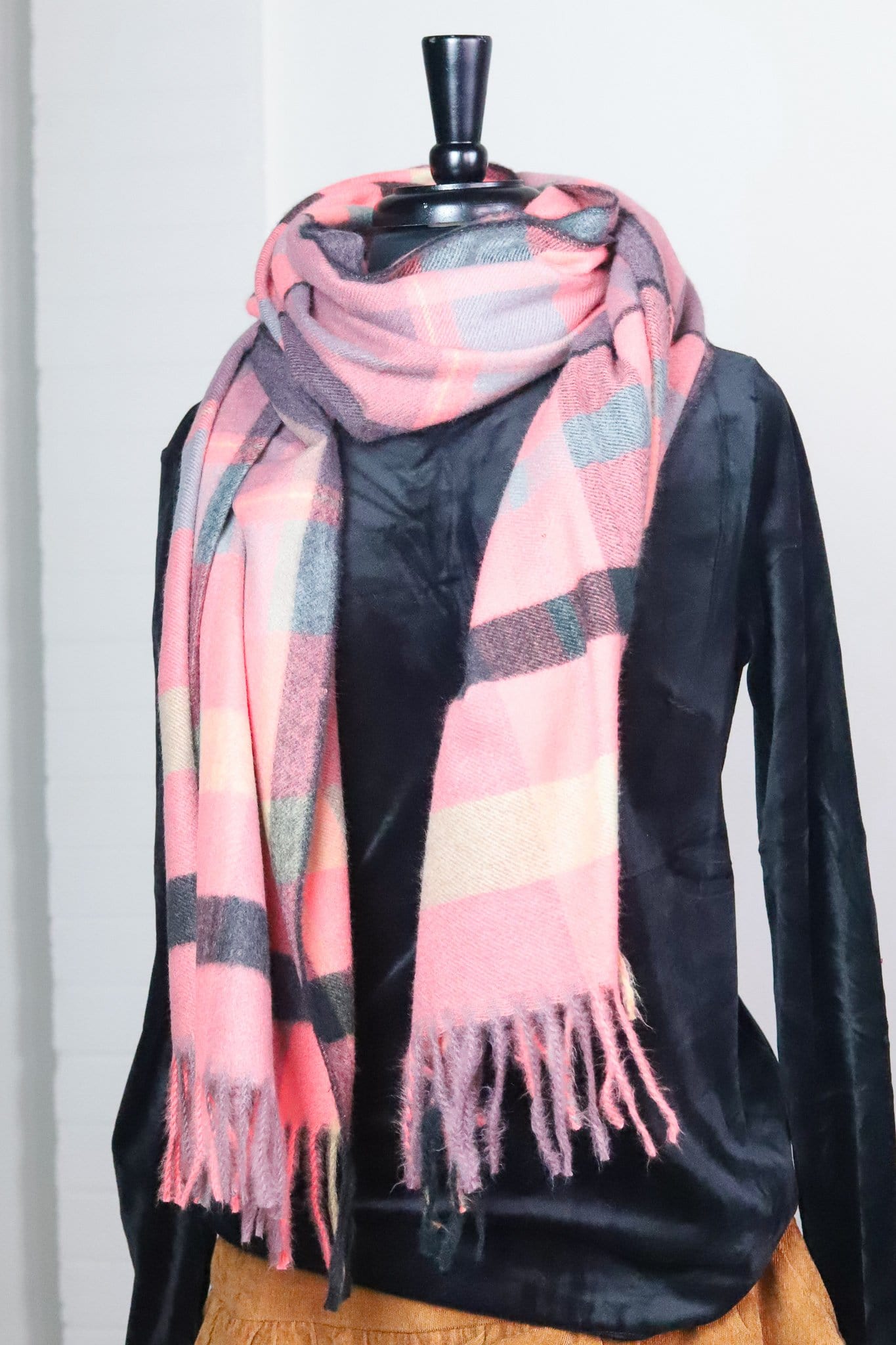 Multi Color Plaid Scarf