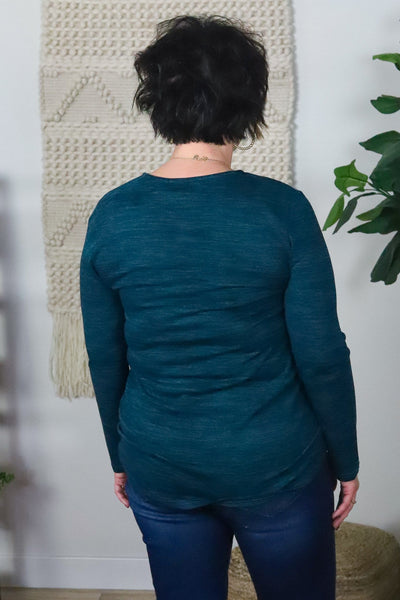 Heathered Long Sleeve Top