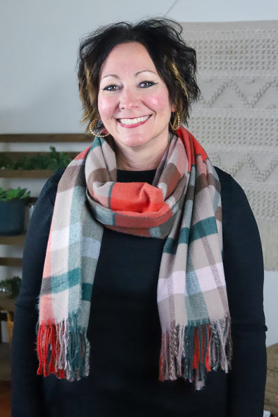 Multi Color Plaid Scarf