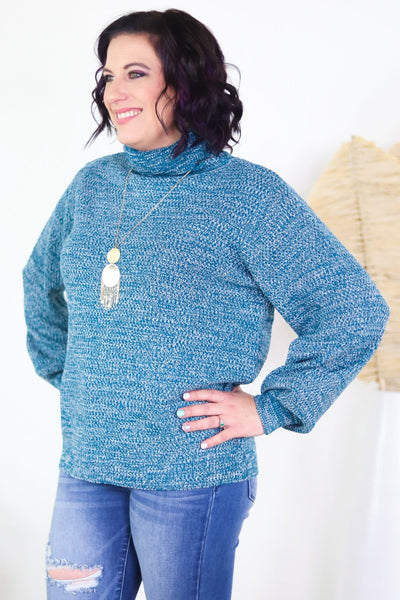 Turtleneck Balloon Sleeve Sweater