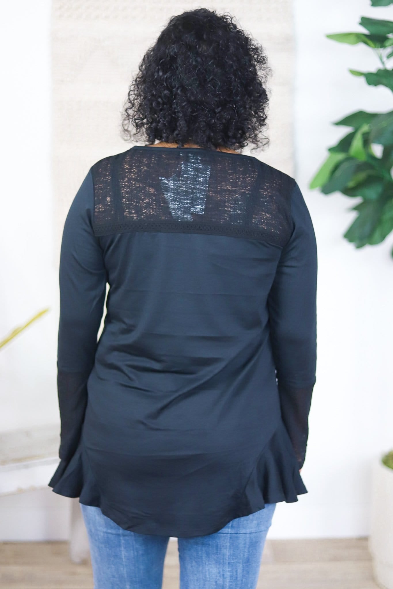 Ruffle Edge VNeck Top