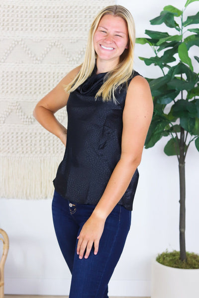 Cowl Neck Satin Blouse