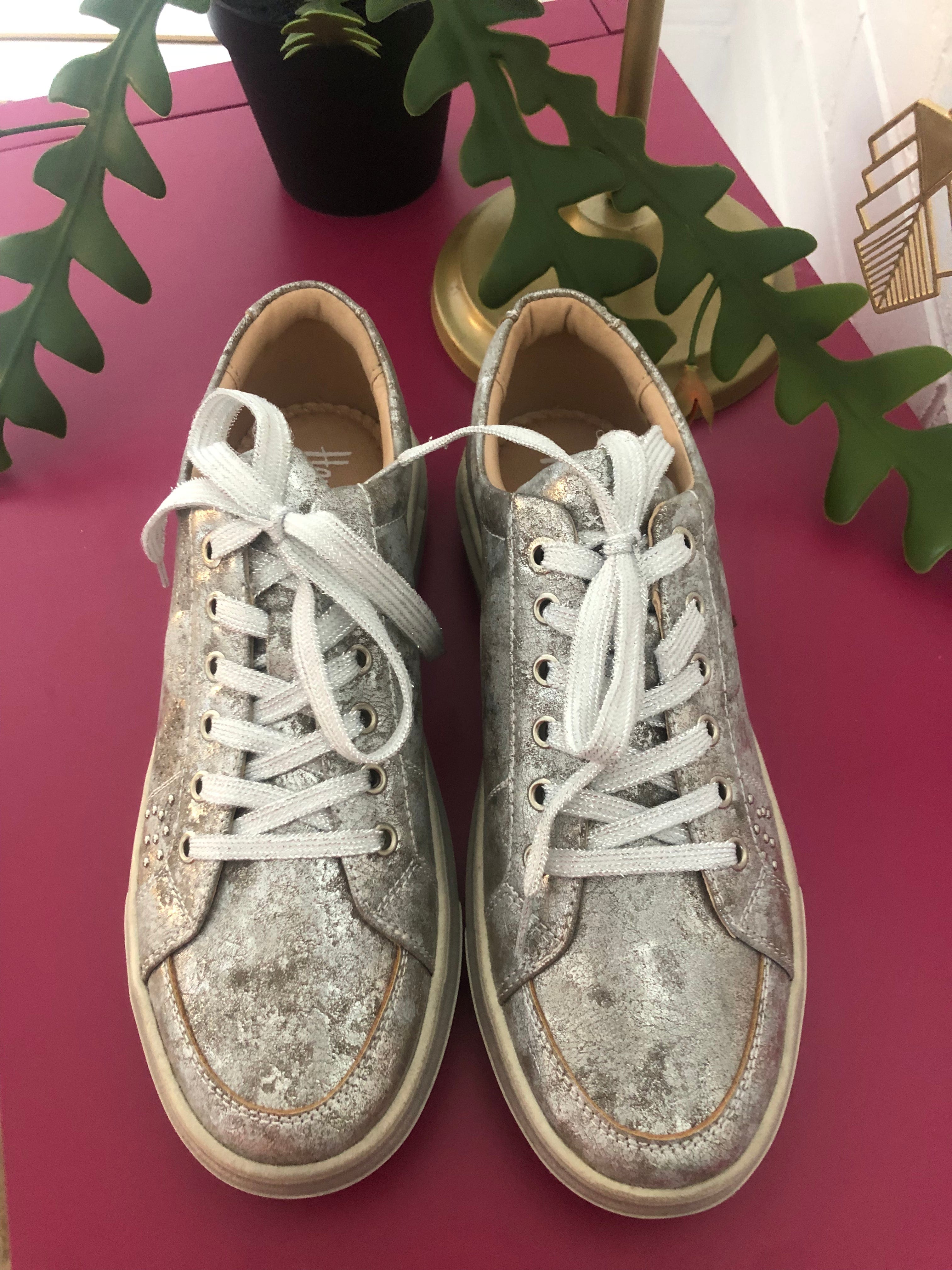 Silver Metallic Down Time Sneaker