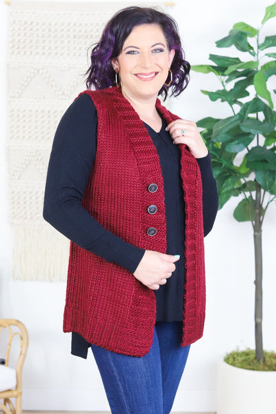 Burgundy Fireside Vest