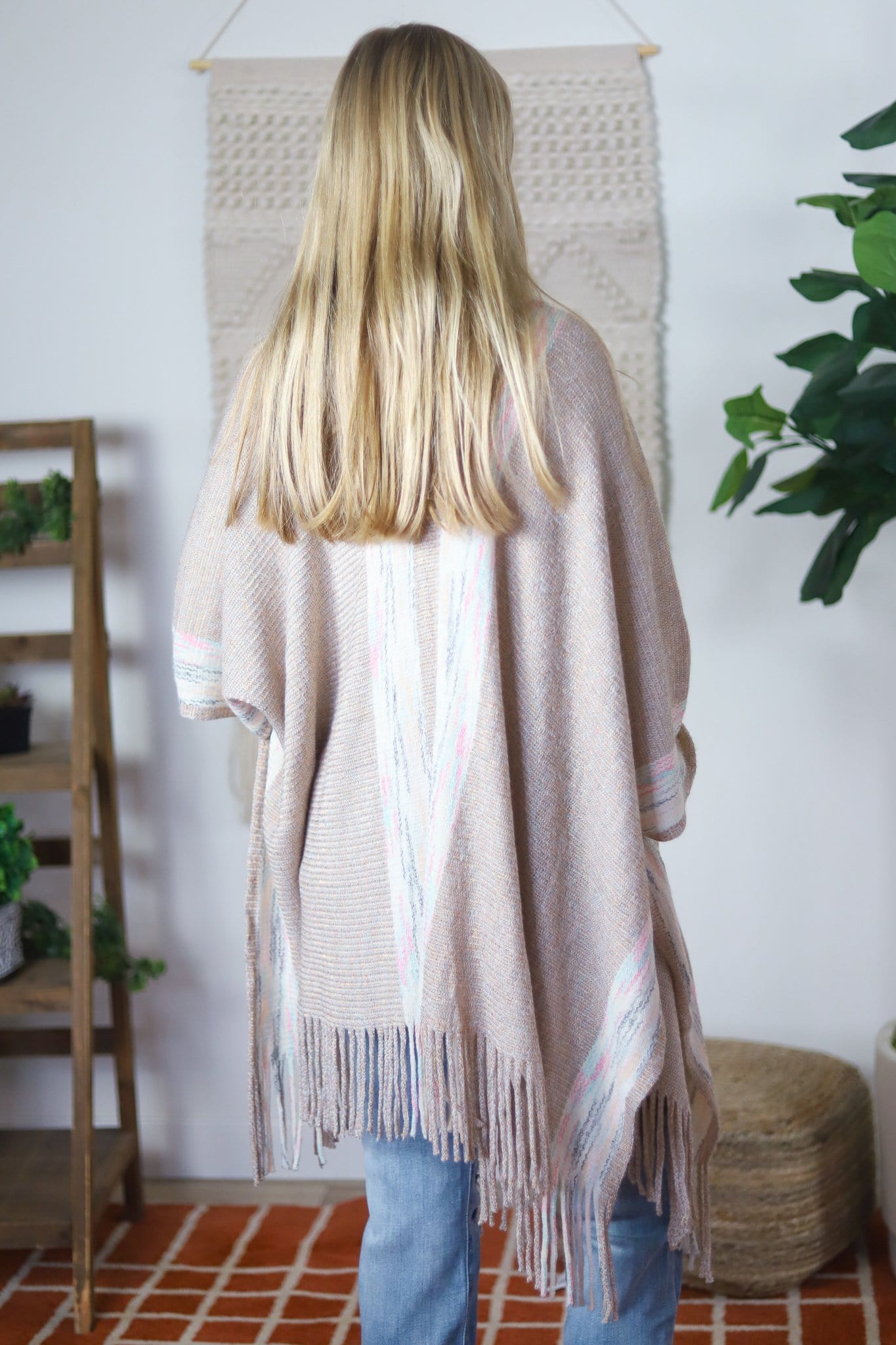 Metallic Fringe Kimono