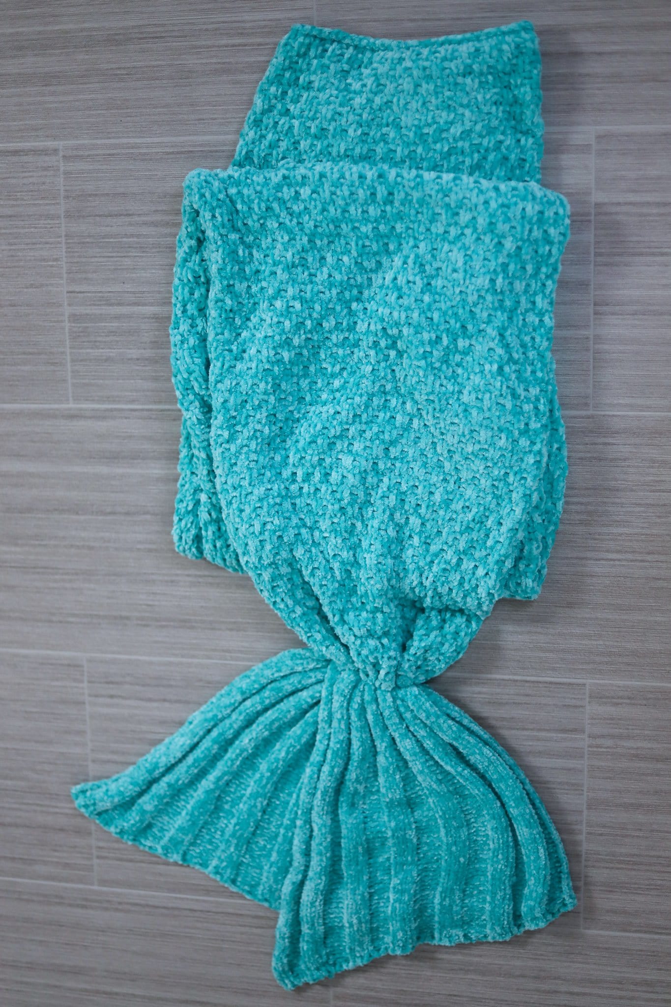 Knitted Mermaid Tail Blanket