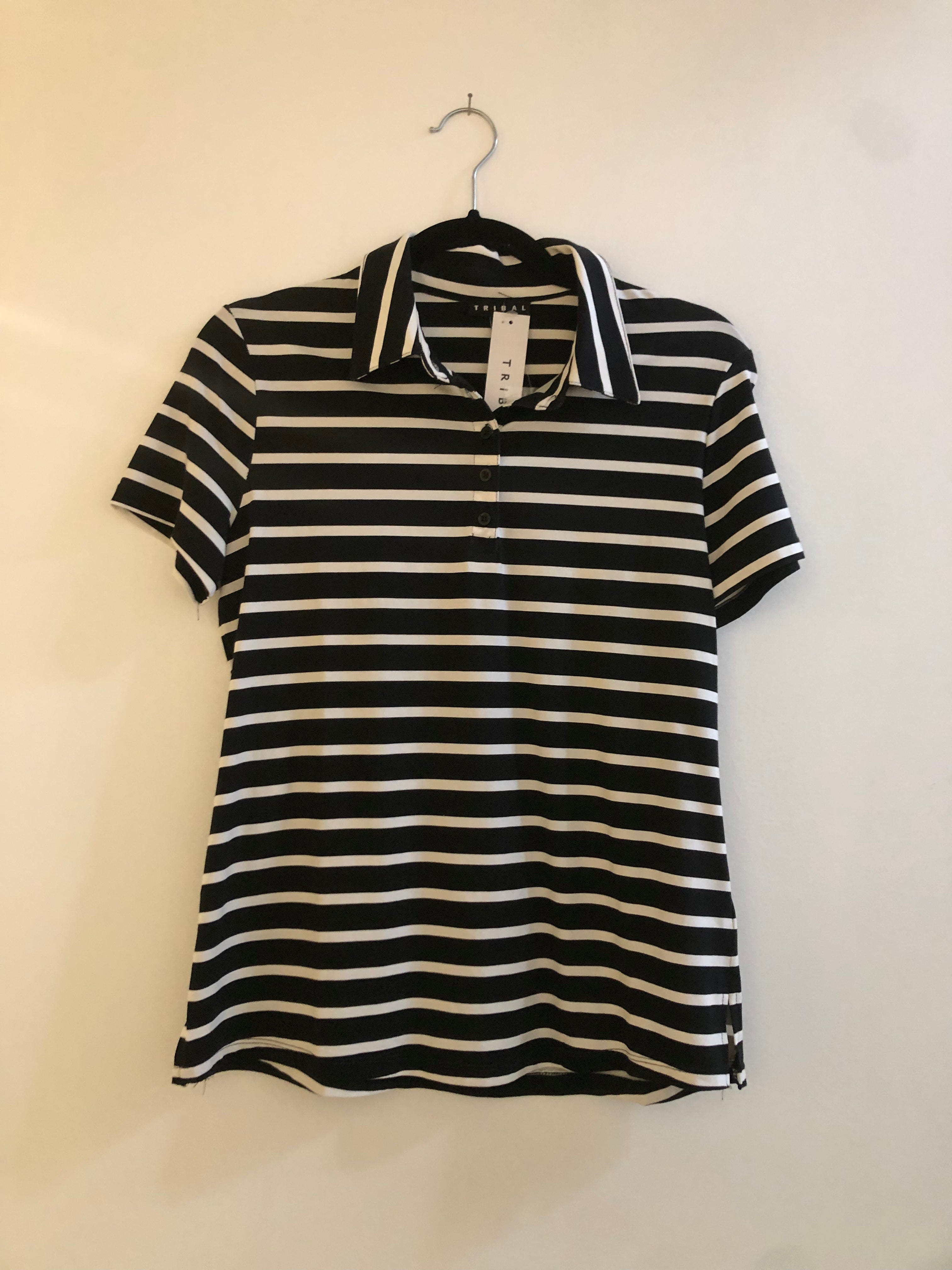 Black Stripe Polo