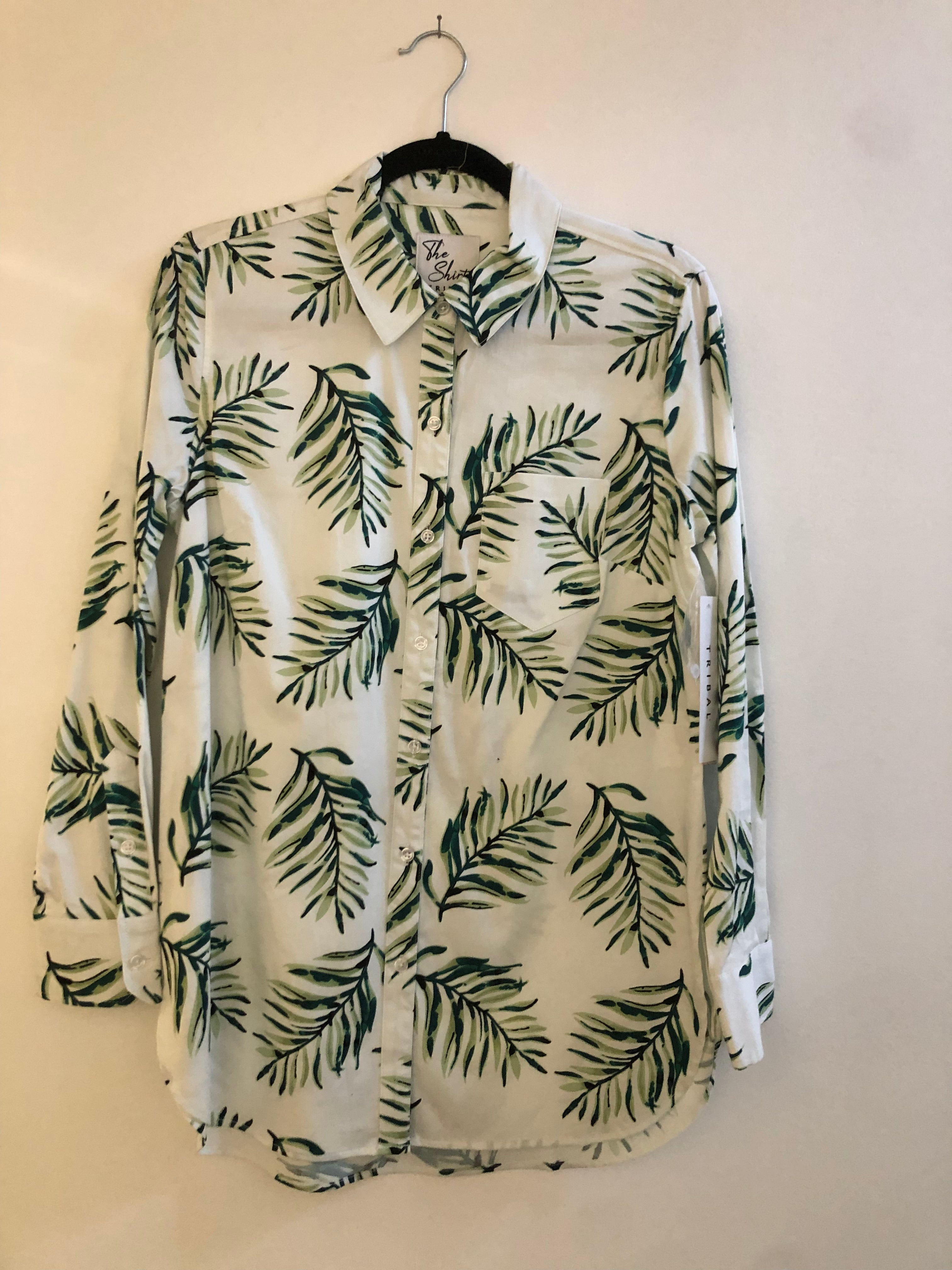 Tropical Leaf Button Shirt
