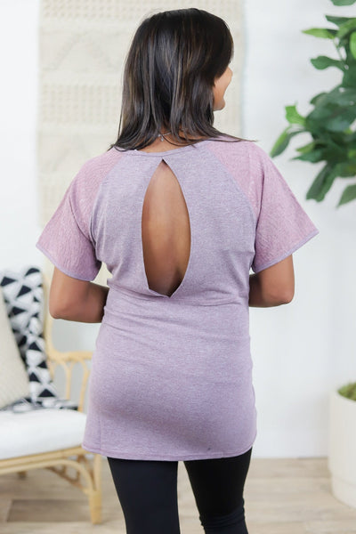 Mesh Keyhole Back Top