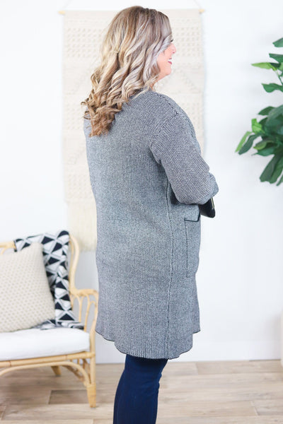 Herringbone Sweater Cardigan