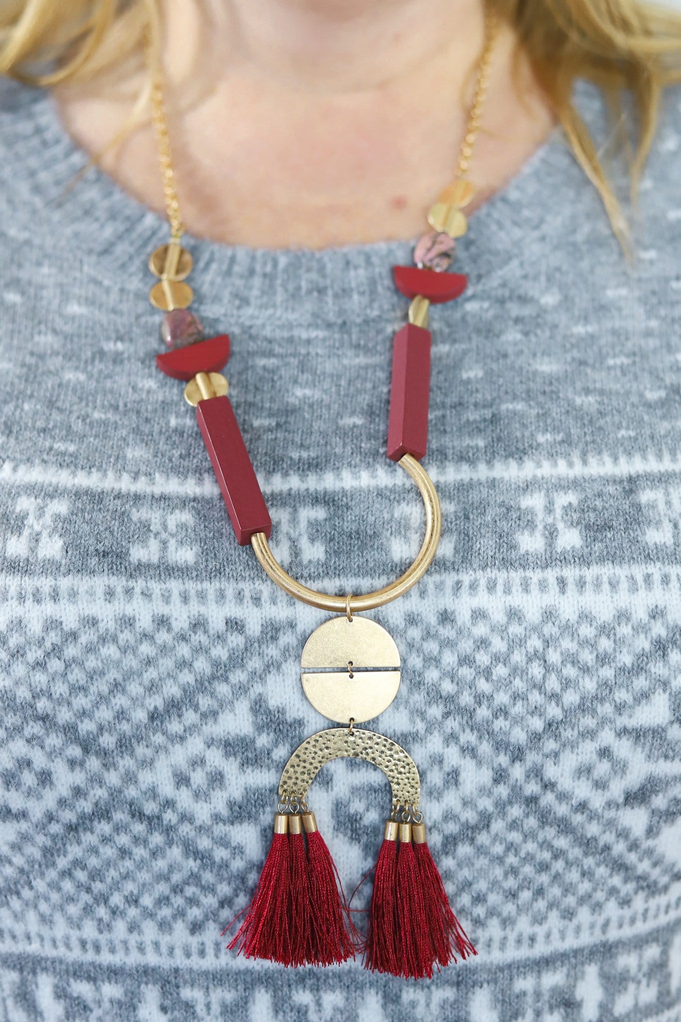 Wine Statement Necklace