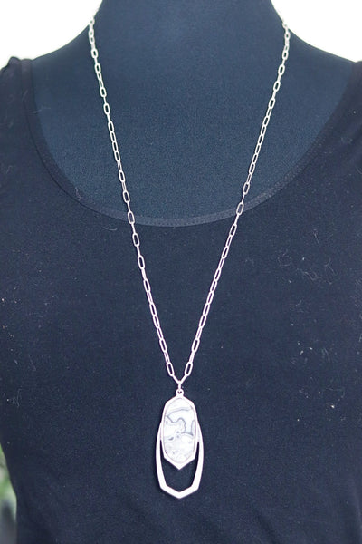 Natural Stone Pendant Necklace