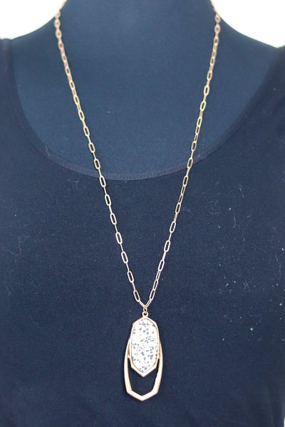 Natural Stone Pendant Necklace