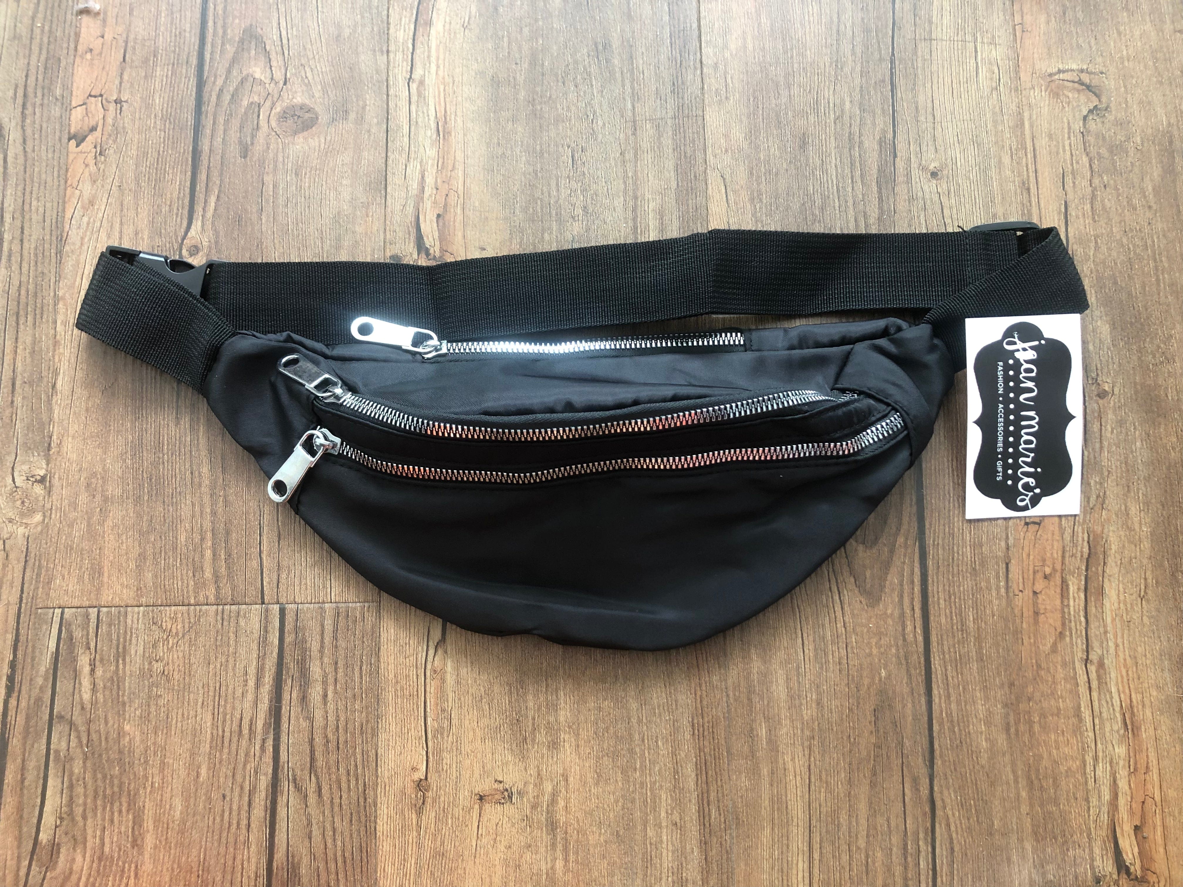 Black Nylon Belt Bag