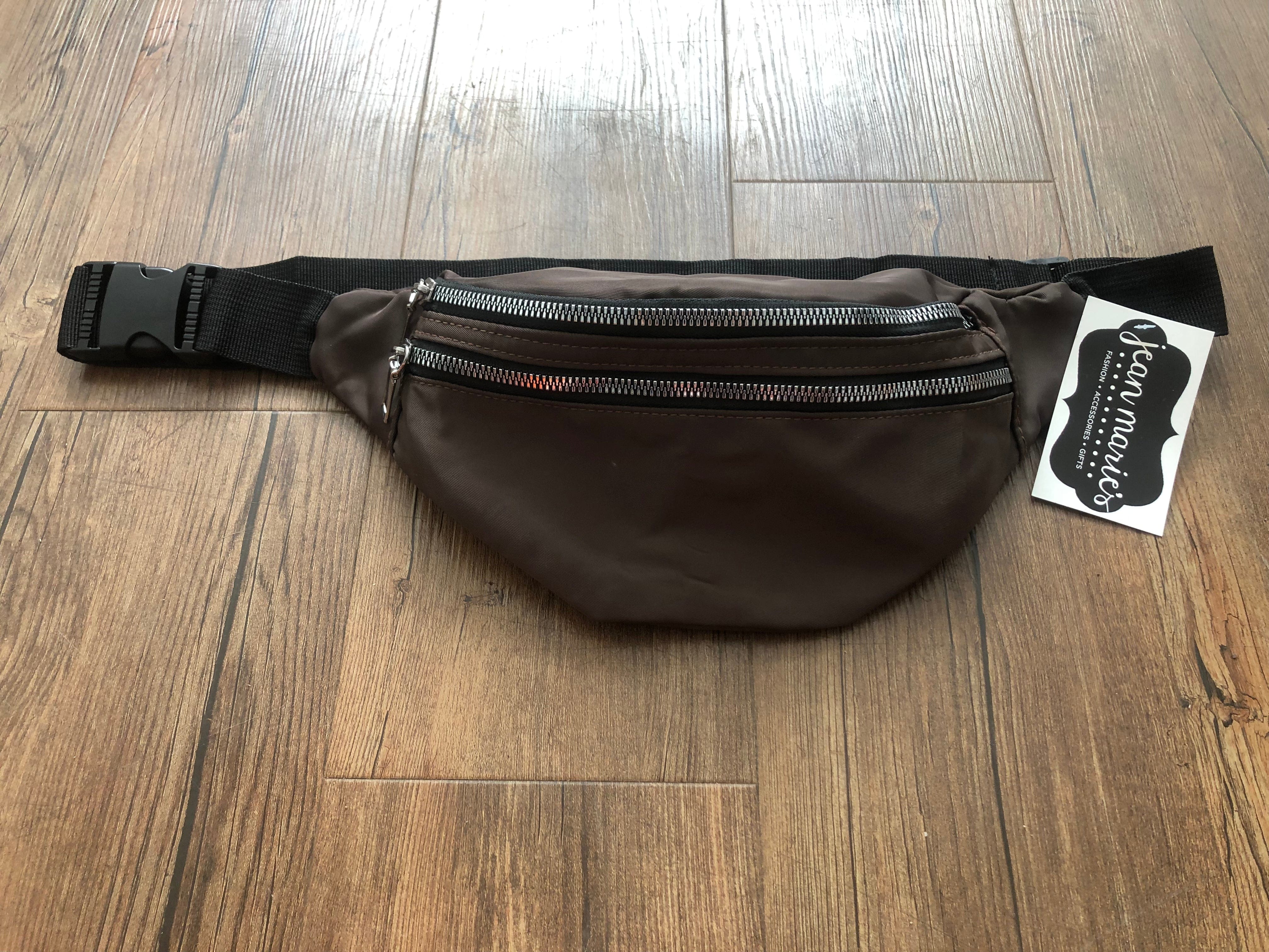 Brown Nylon Belt Bag