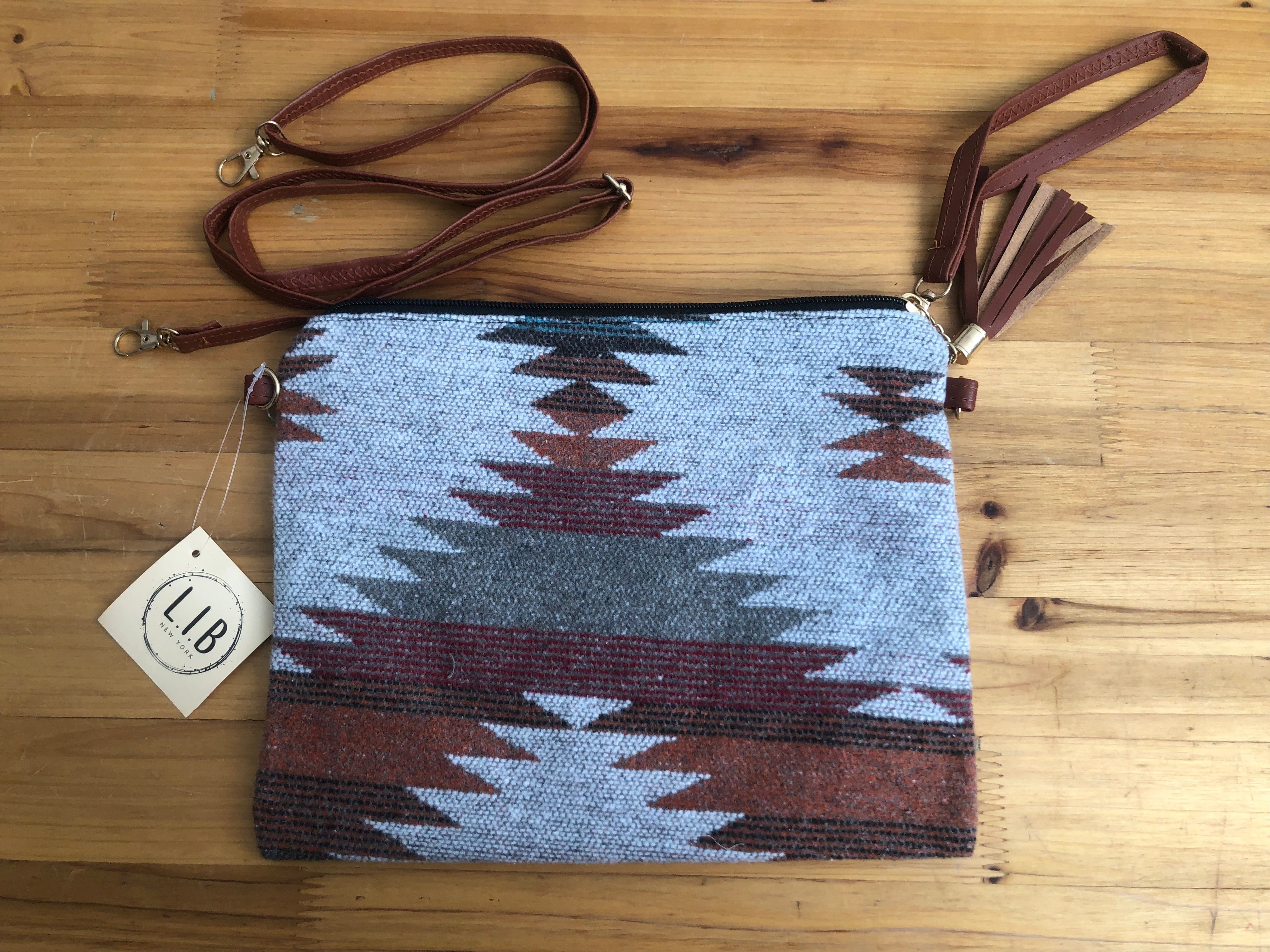 Teal Aztec Crossbody