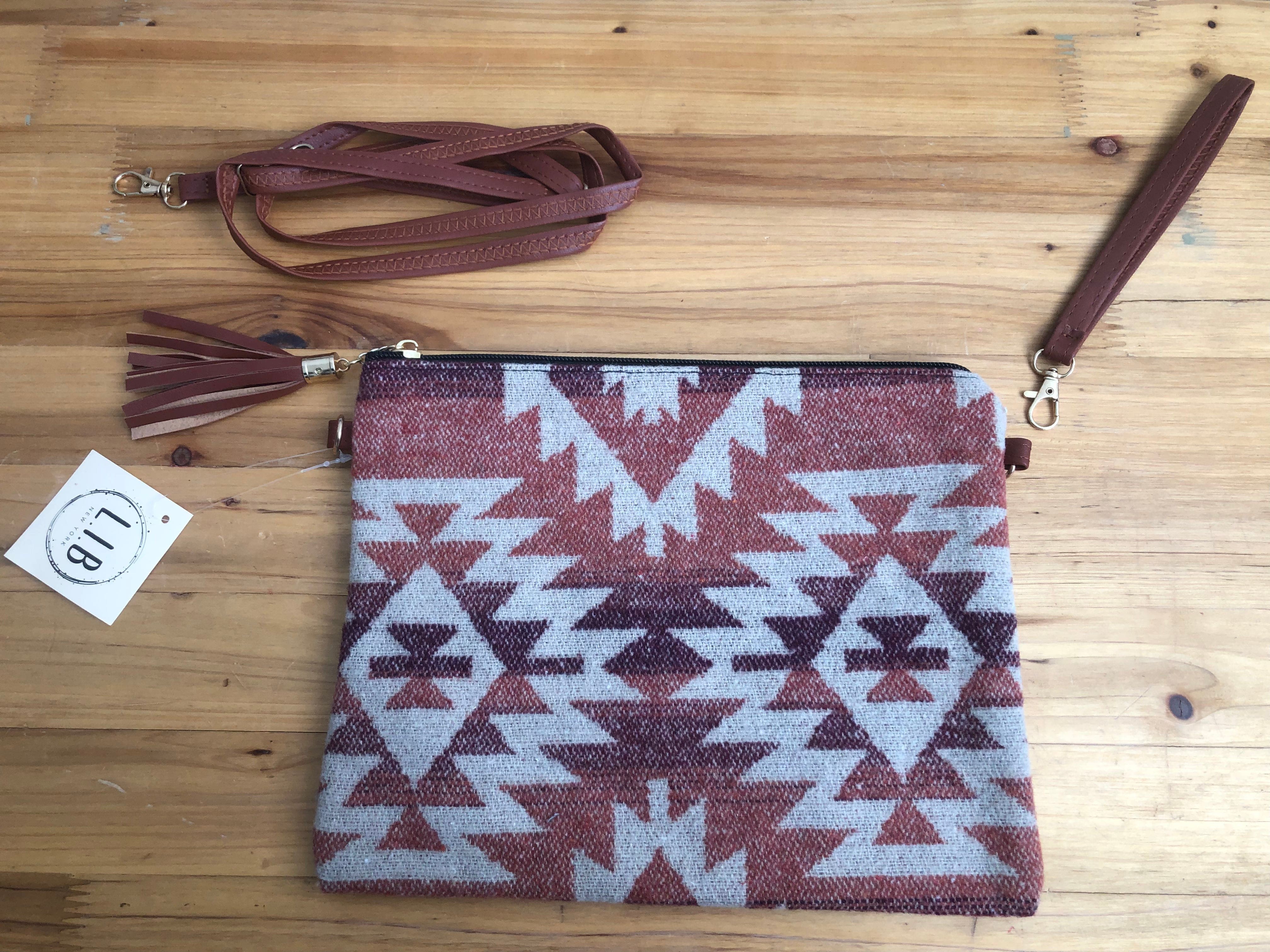 Rust Aztec Crossbody