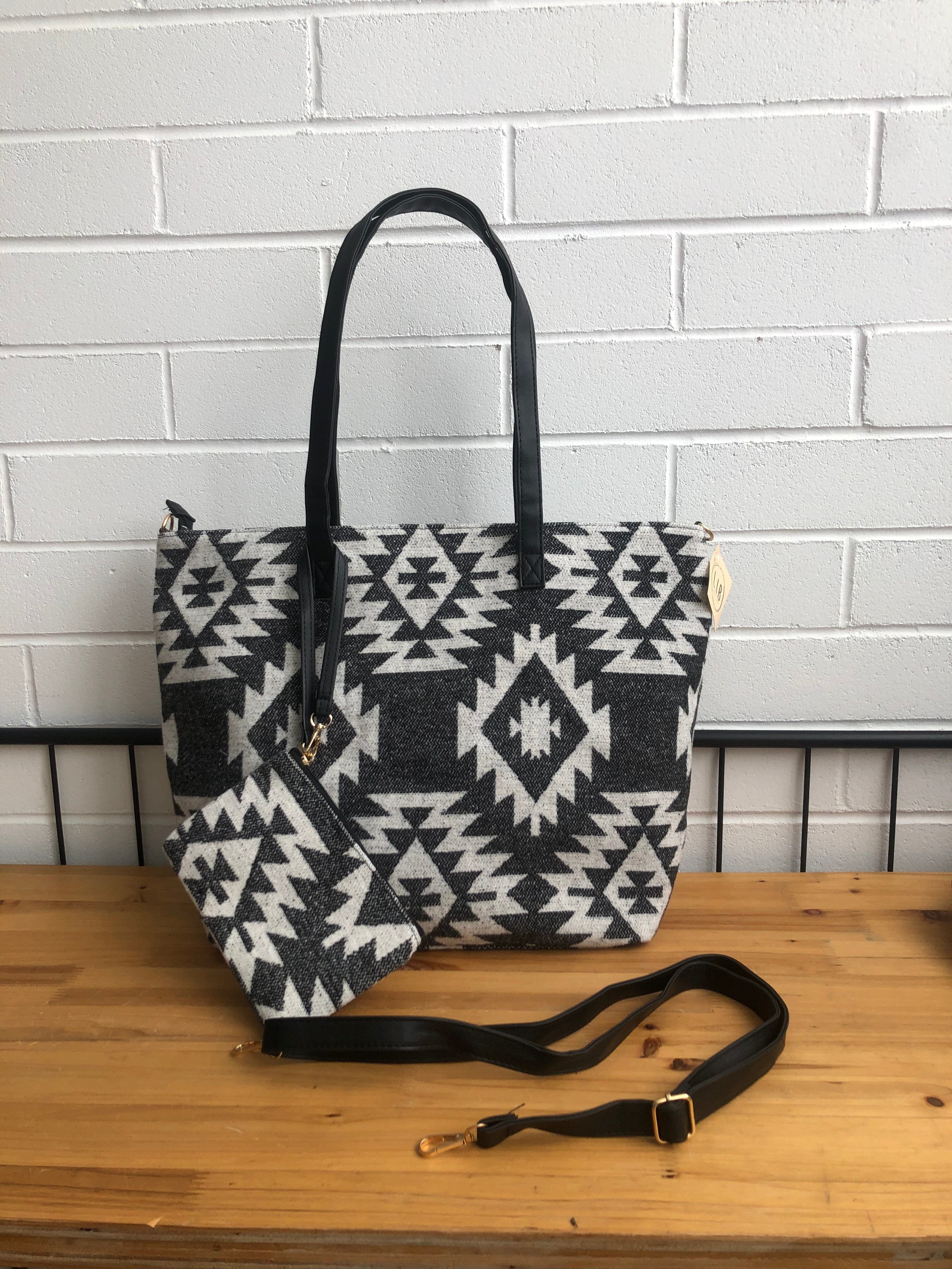 Black Aztec Tote