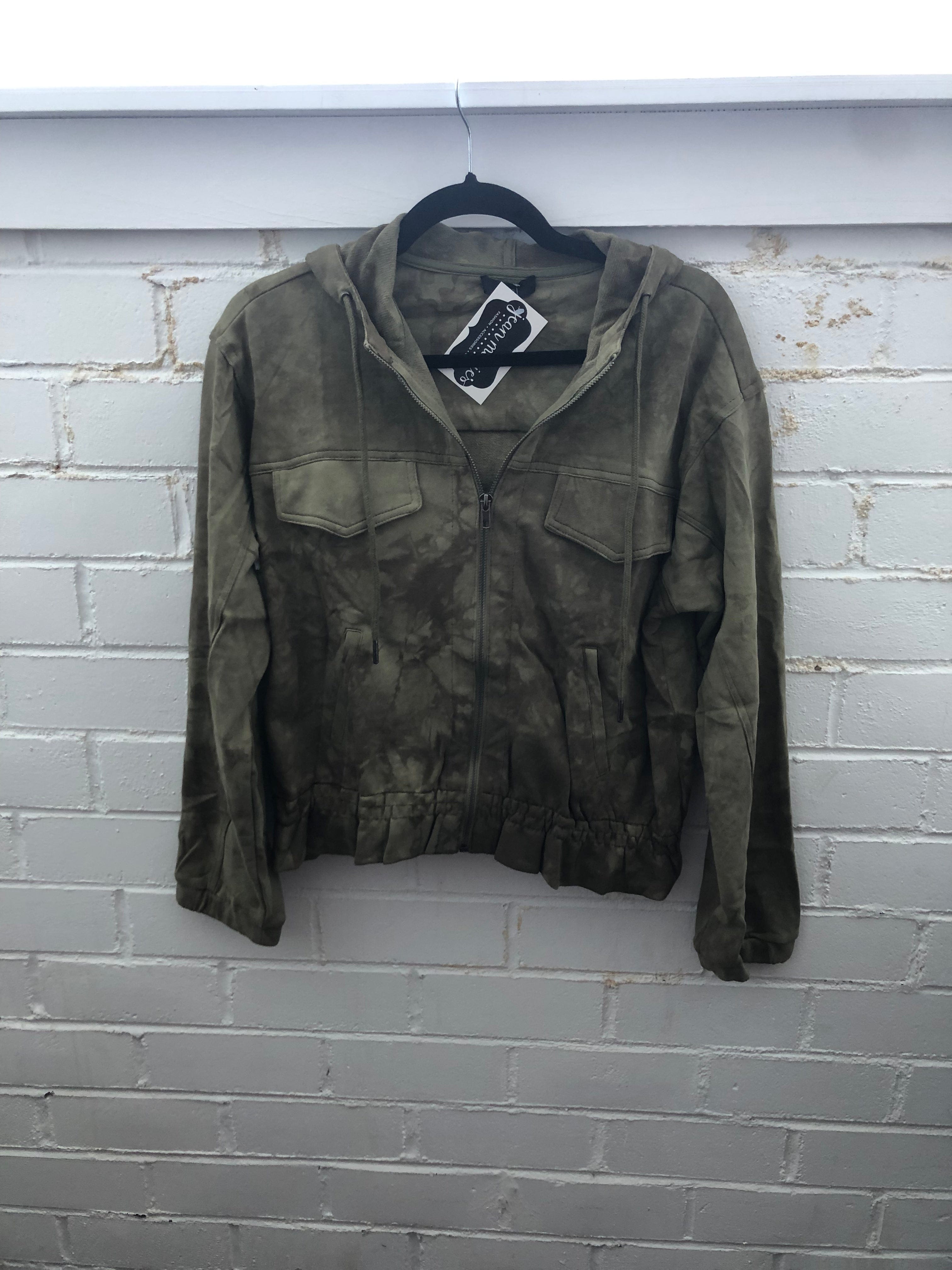 Cinched Sweatshirt Coat