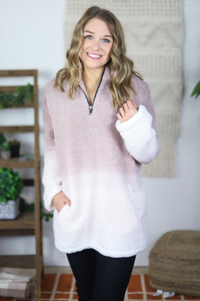 Winter Cocoa Sherpa Pullover