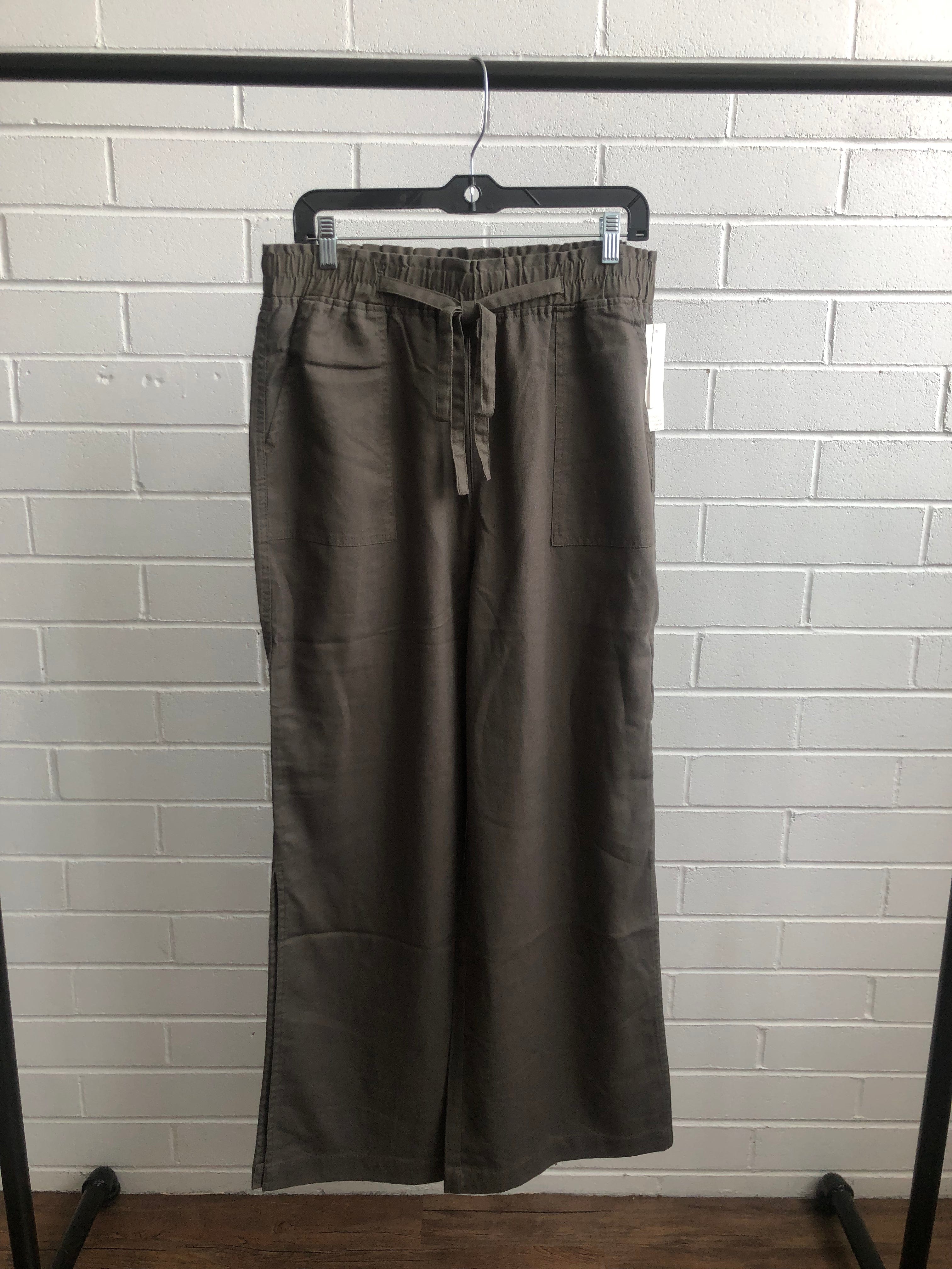 Olive Breezy Wide Leg Linen Pant