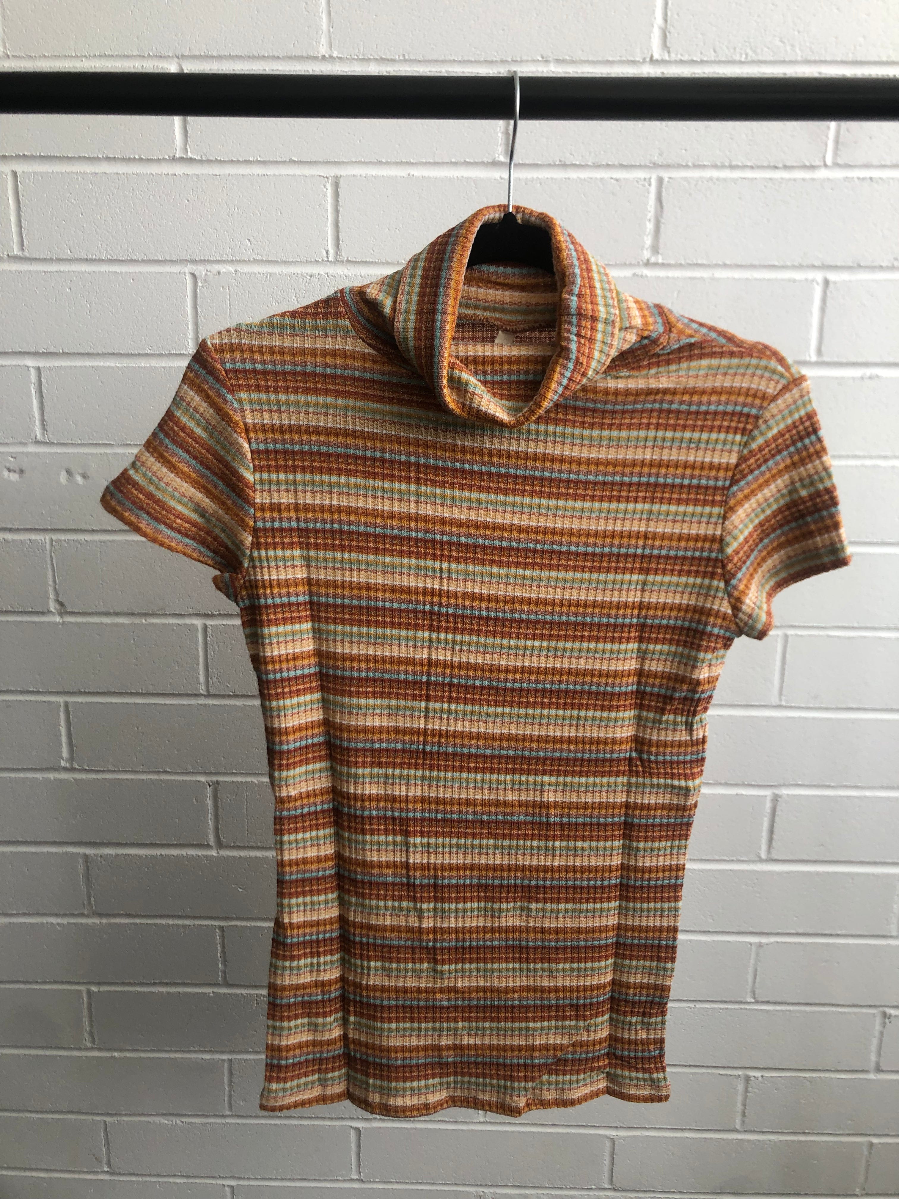 Rust Vintage Stripe Shortsleeve