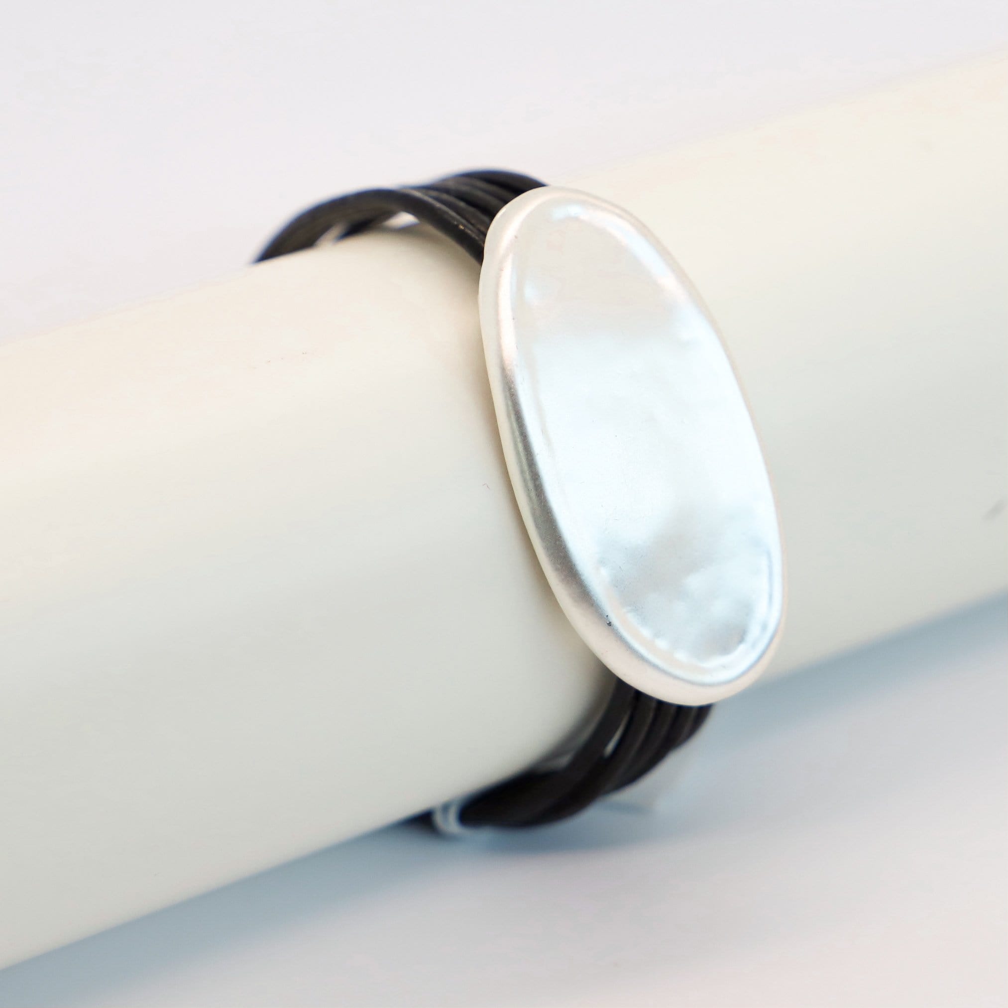 Silver Pendant Magnetic Bracelet