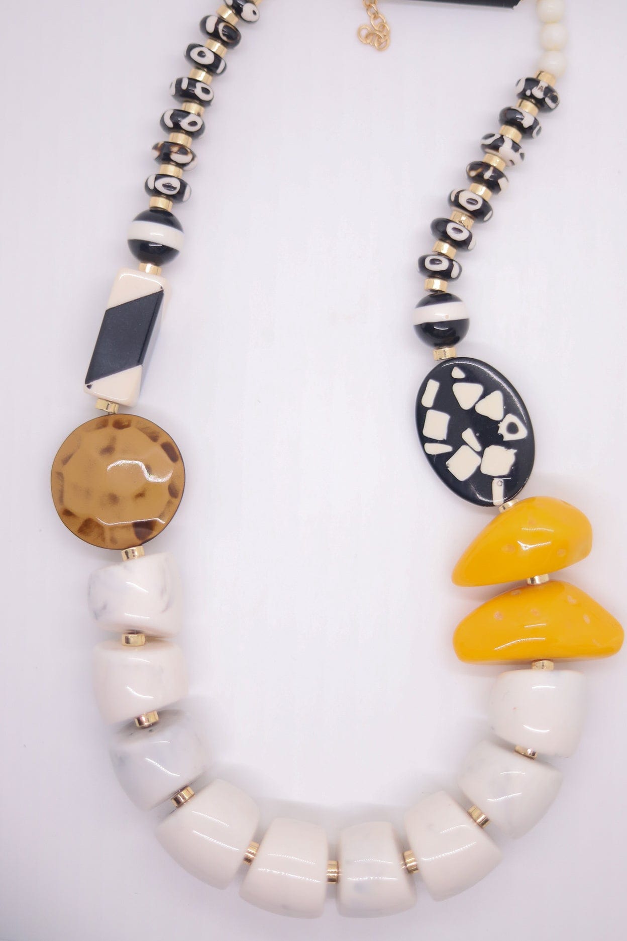 Black & White Mix Bead Chunky Necklace