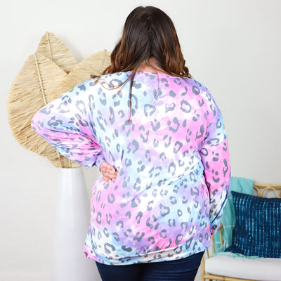 Fuchsia Leopard Print Pullover