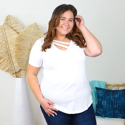 Ivory Neck Detail Top