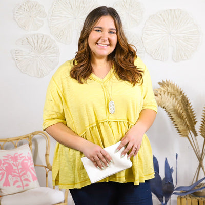 Honey Reverse Stitching Top