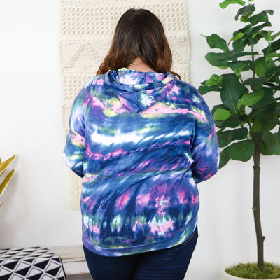 Navy Tie Dye Hoodie