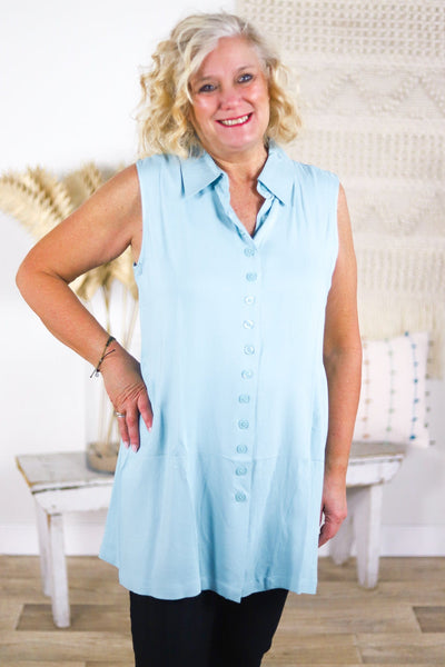 Button Up Tunic Vest