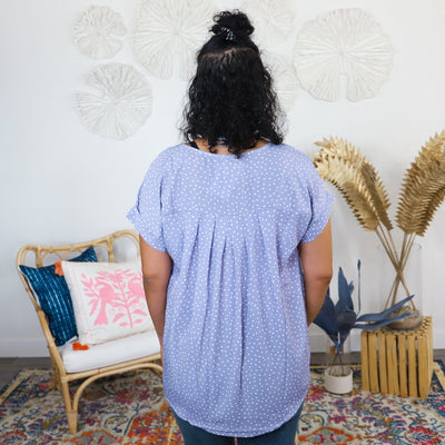 Lavender Polka Dot Blouse