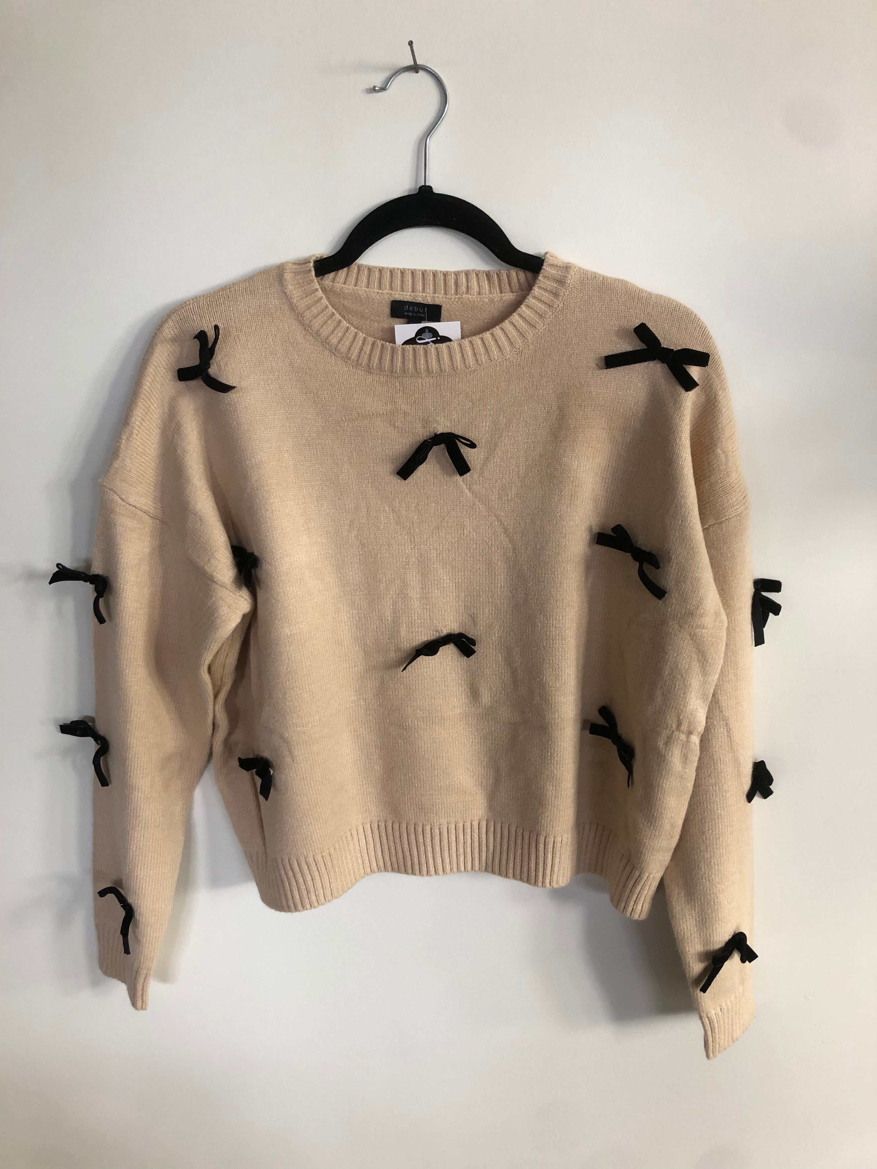 Taupe Bow Detail Sweater