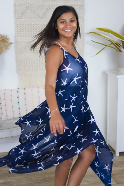 Navy Starfish Cover Up