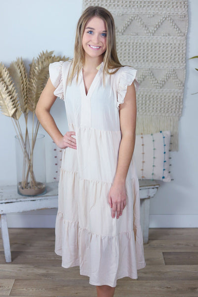 Airy Tiered Ruffle Dress