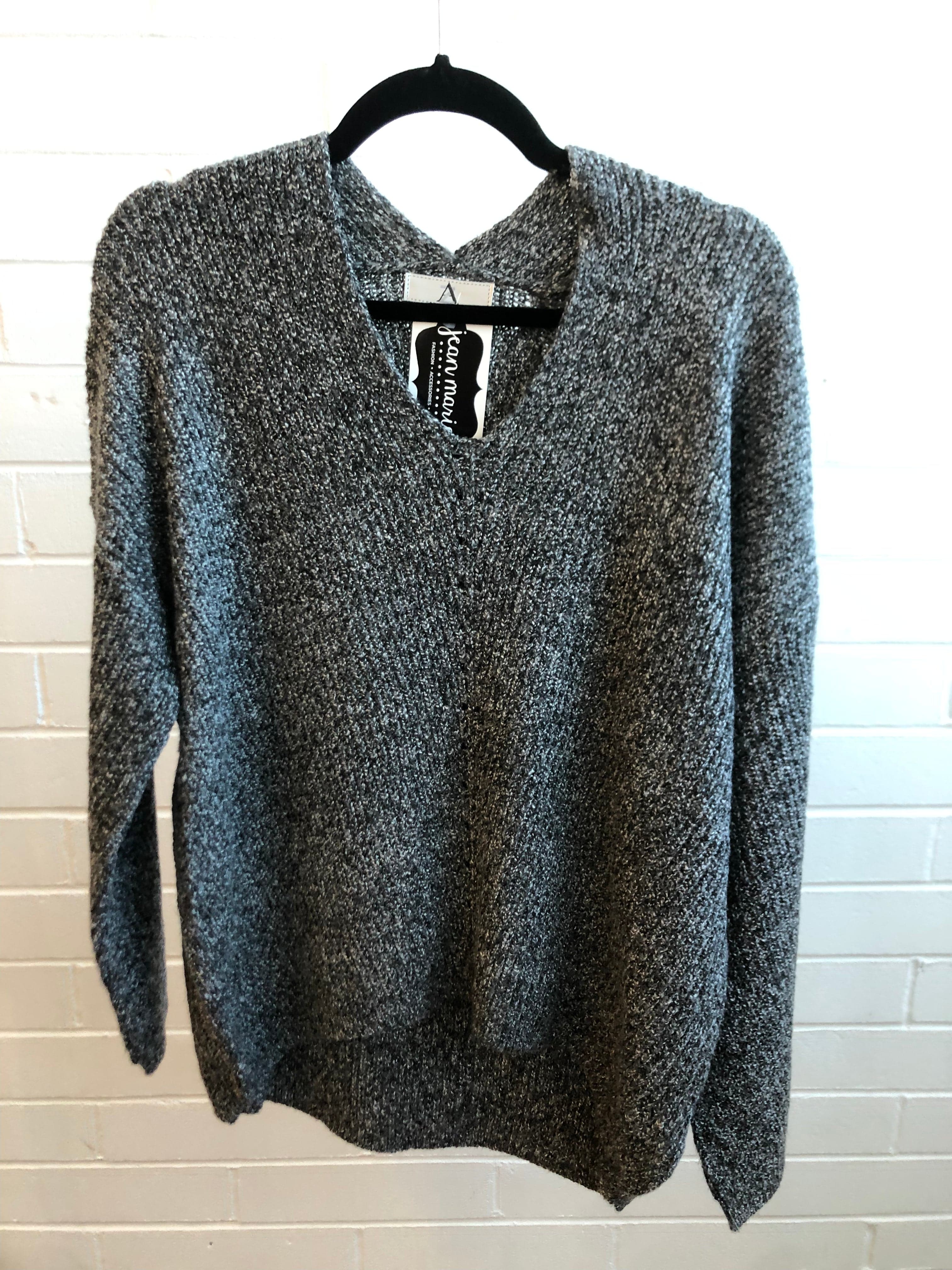 Black Soft Ribbed Slouch Sweater OS