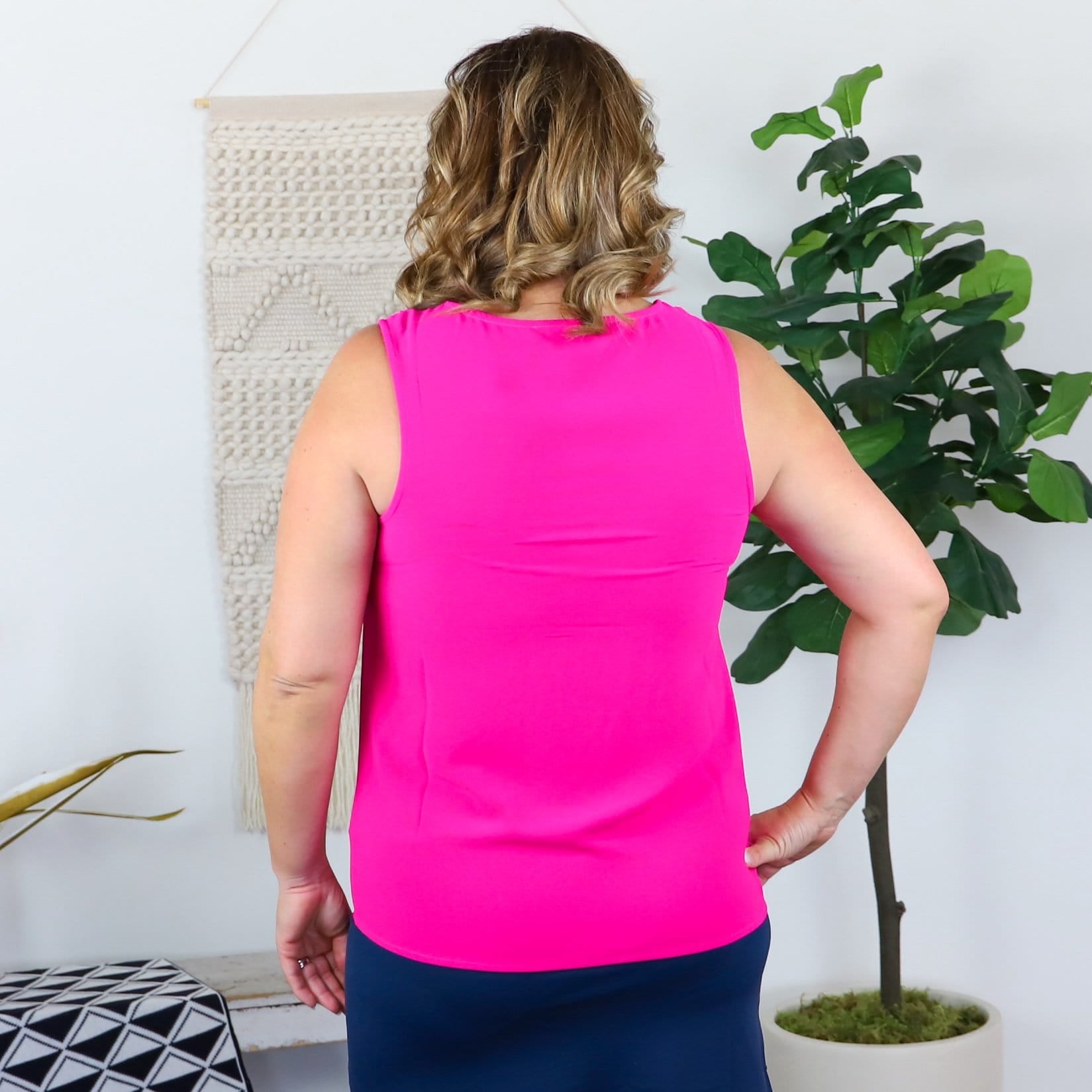 Pink Lauren Zipper Sleeveless Top