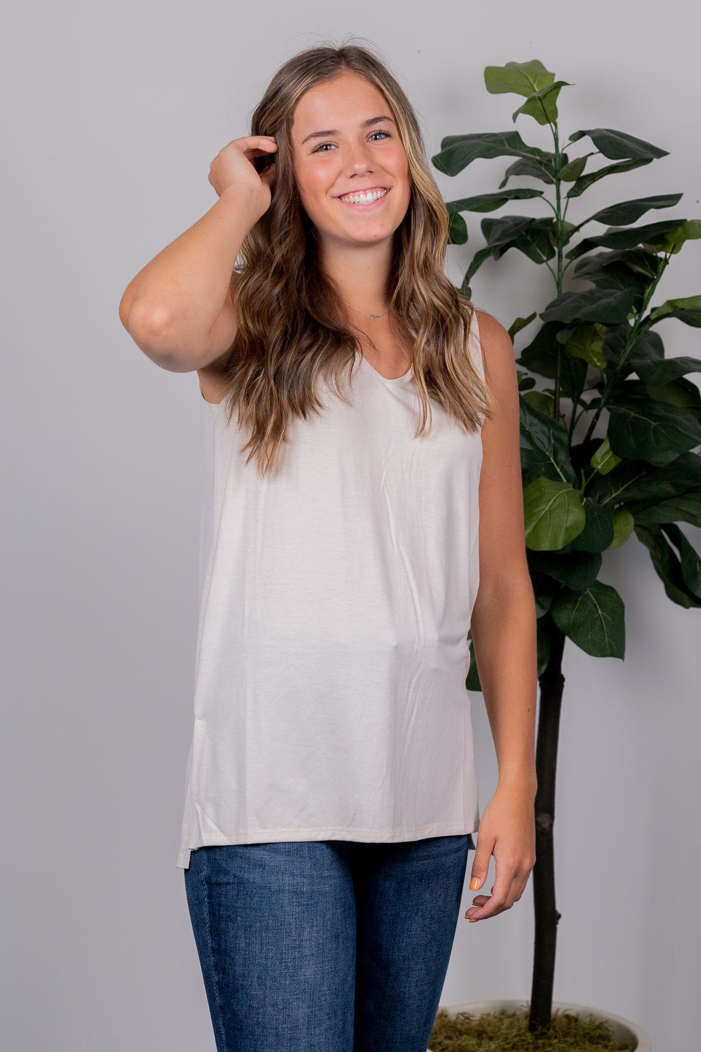 Taupe Favorite Layering Tank