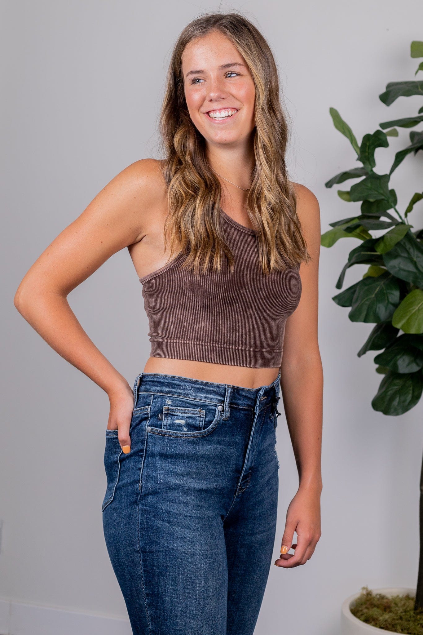 Eggplant Halter Crop Top
