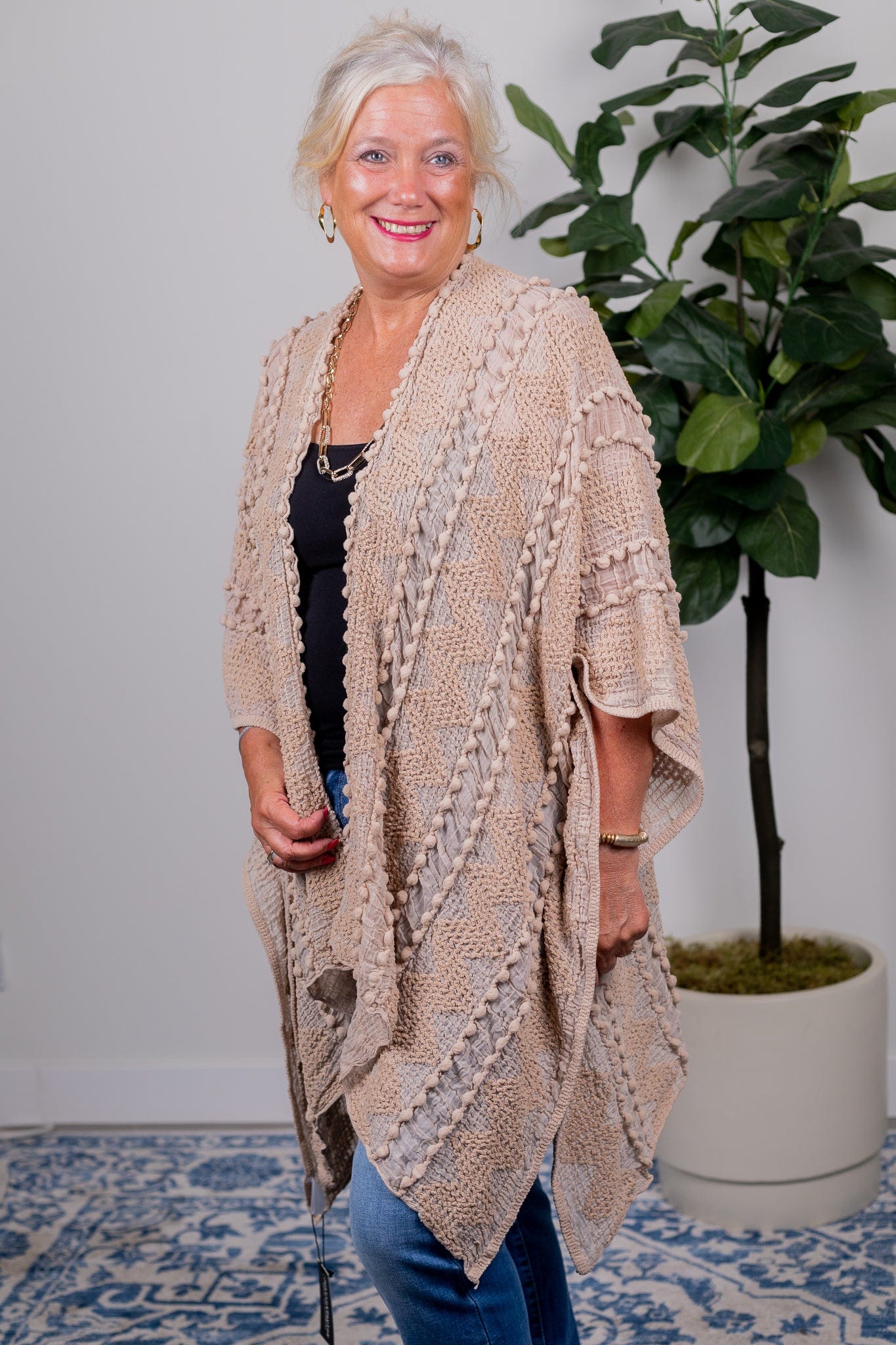 Tan Dimensional Kimono