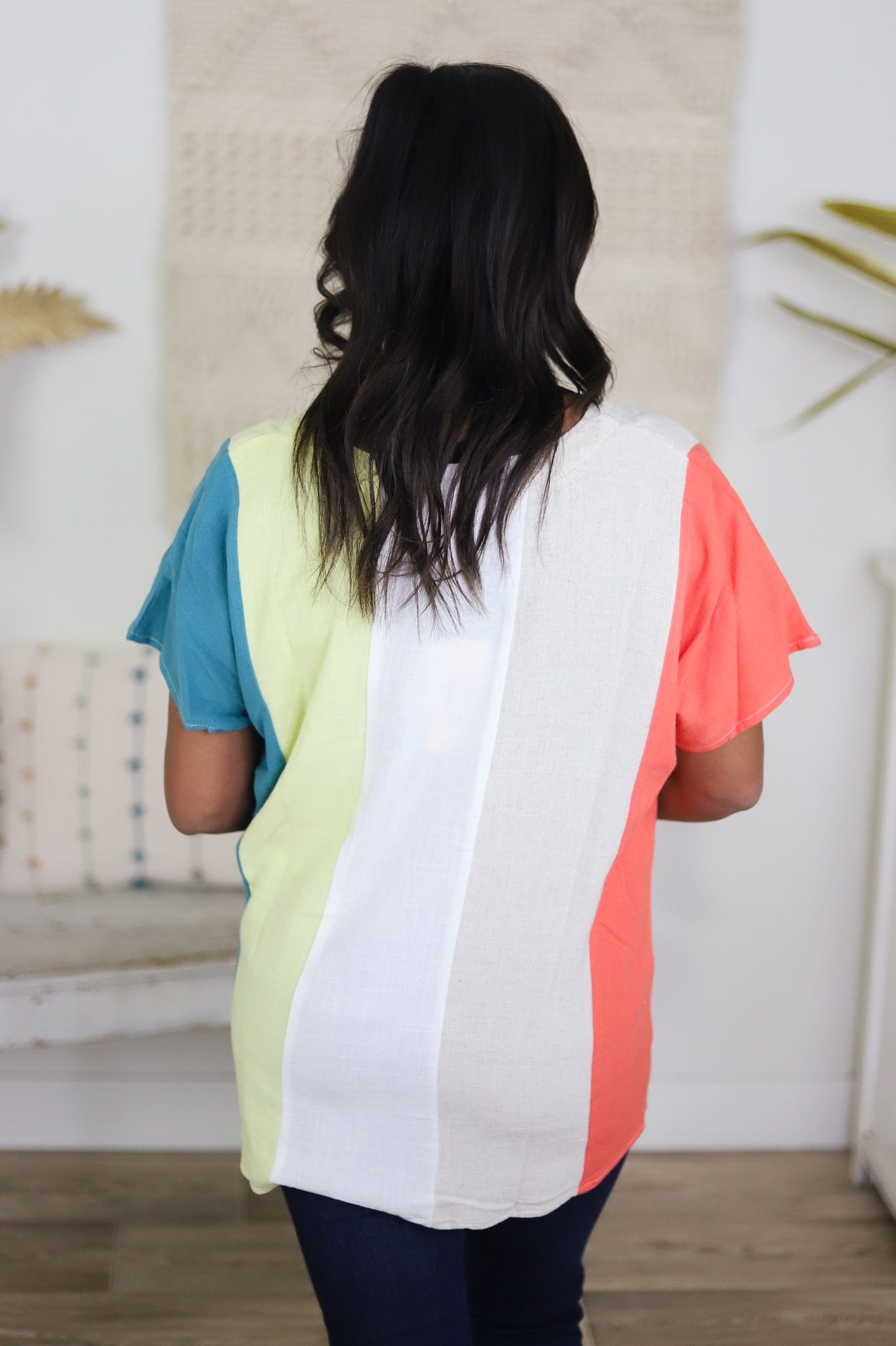 Cabana Stripe Short Sleeve Blouse