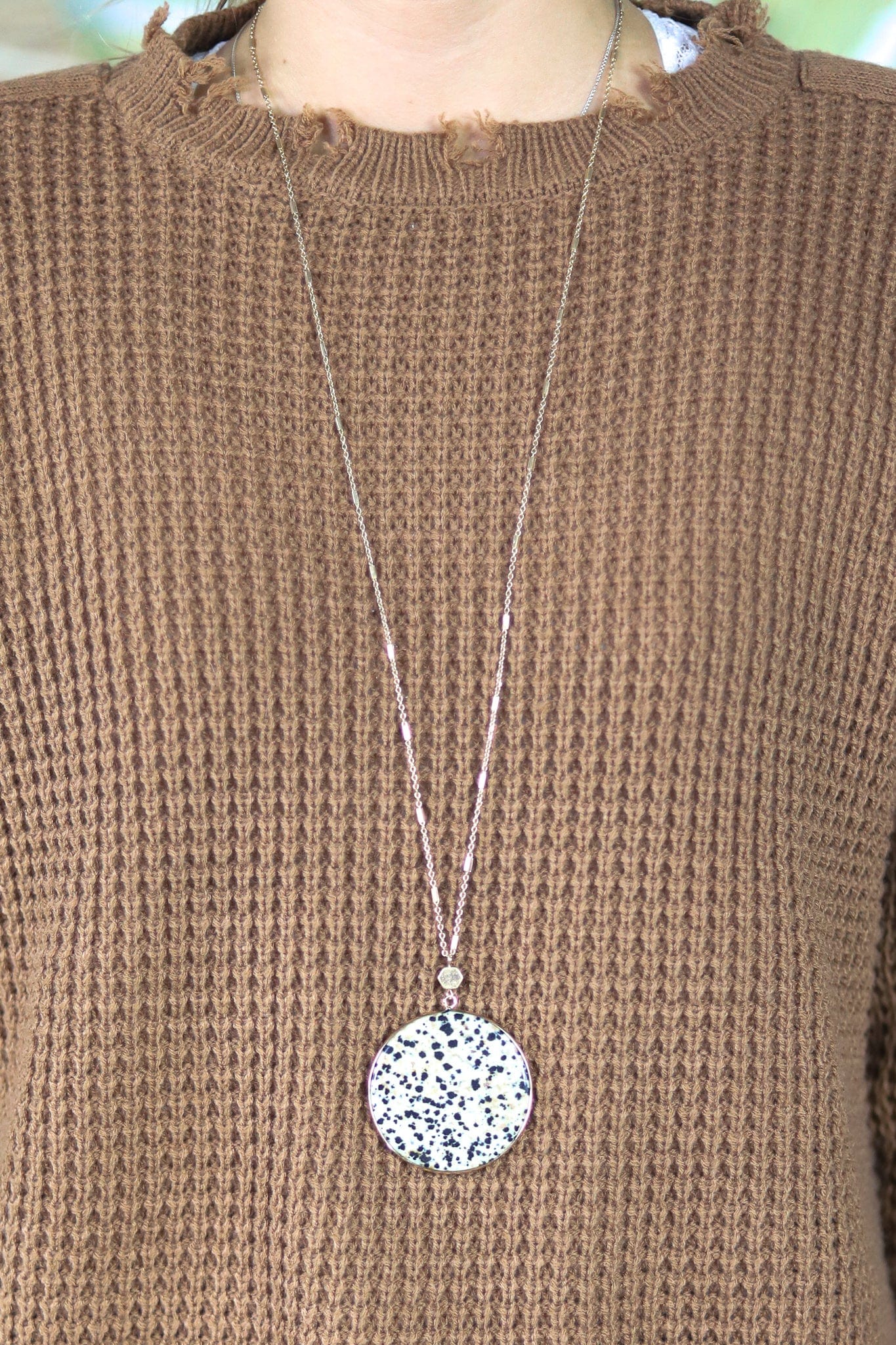 Dalmatian Stone Pendant