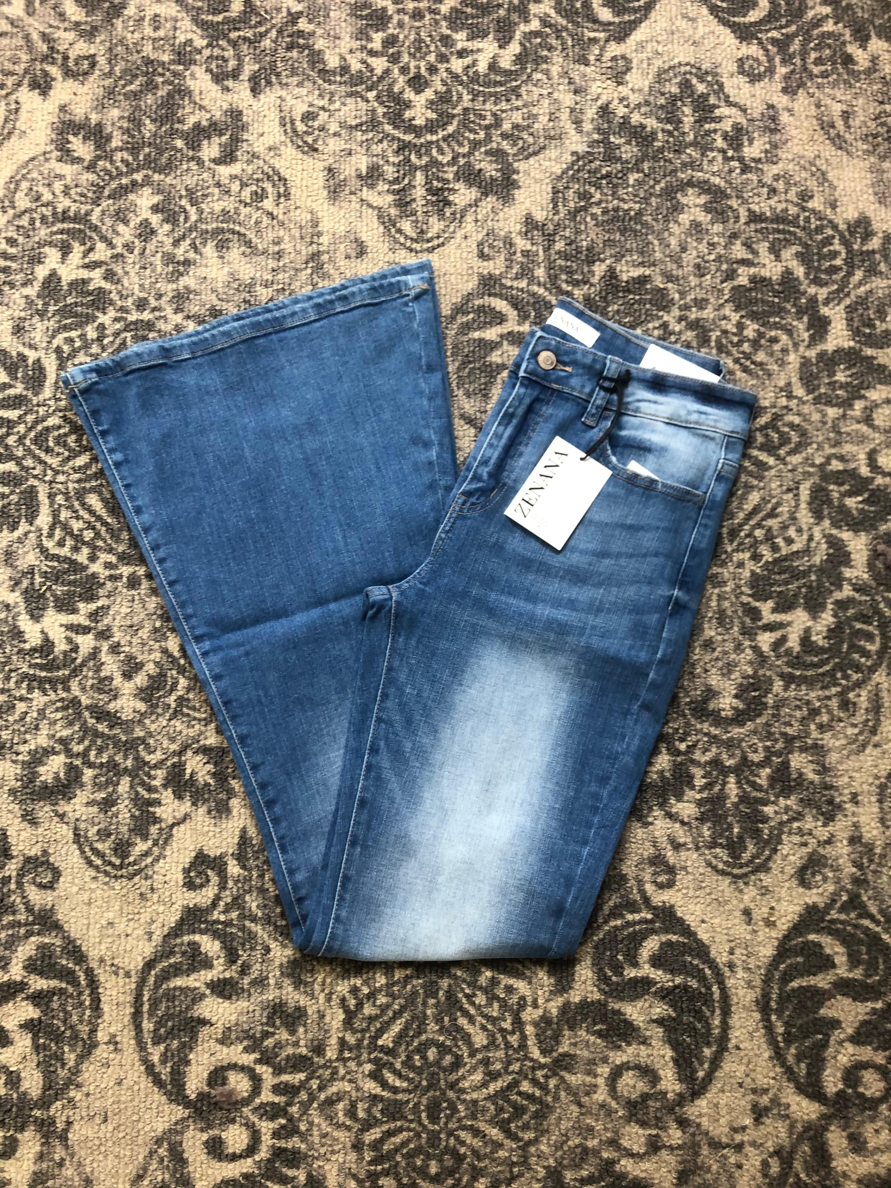 Wide Flare Medium Wash Jean