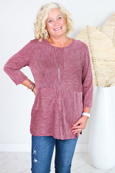 Textured Pocket Top